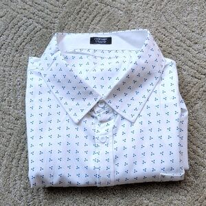 Cody Arny White and Blue Men's Casual Shirt